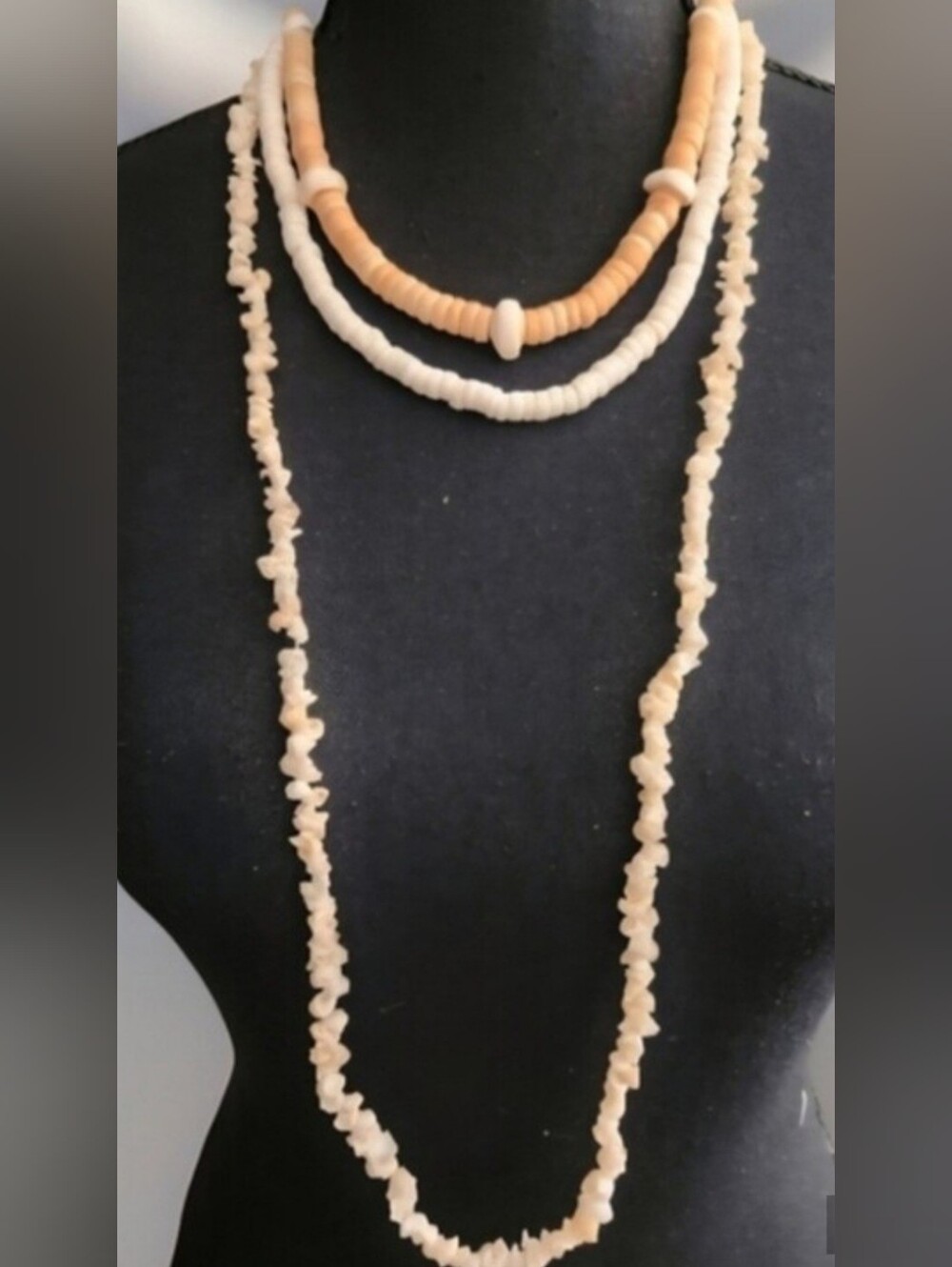 Island Layers Shell Necklace Trio - Picture 4 of 9